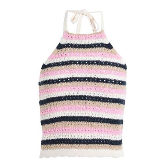 New ~ VERO MODA ~ Shaji Stripe Cotton Blend Knit Halter Top Size XL FALL - Picture 11 of 11